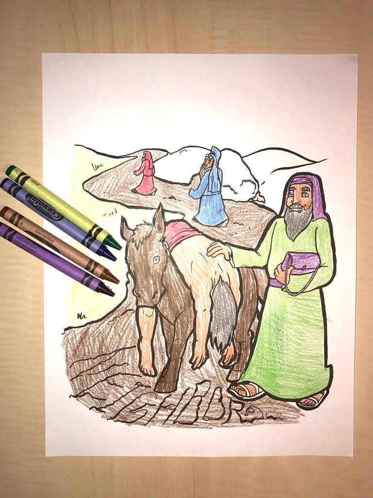 Load image into Gallery viewer, Good Samaritan Coloring Page