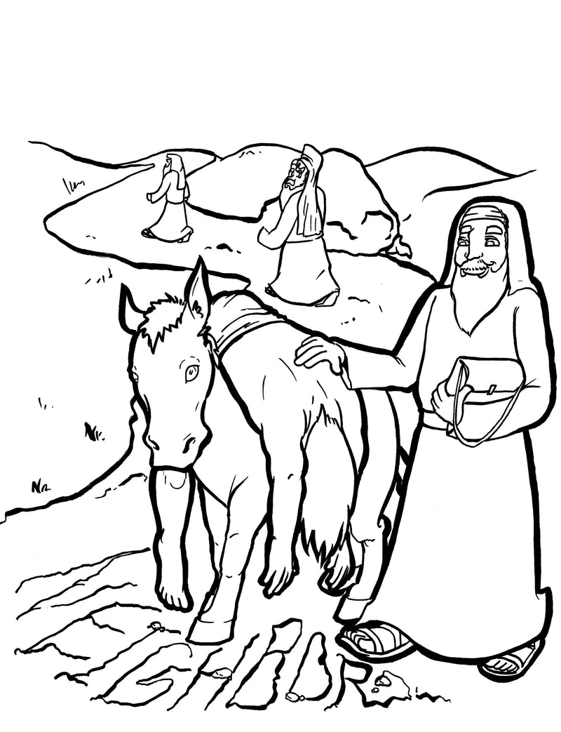 Load image into Gallery viewer, Good Samaritan Coloring Page