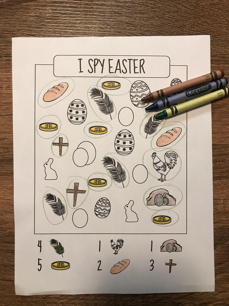I Spy Easter Worksheet