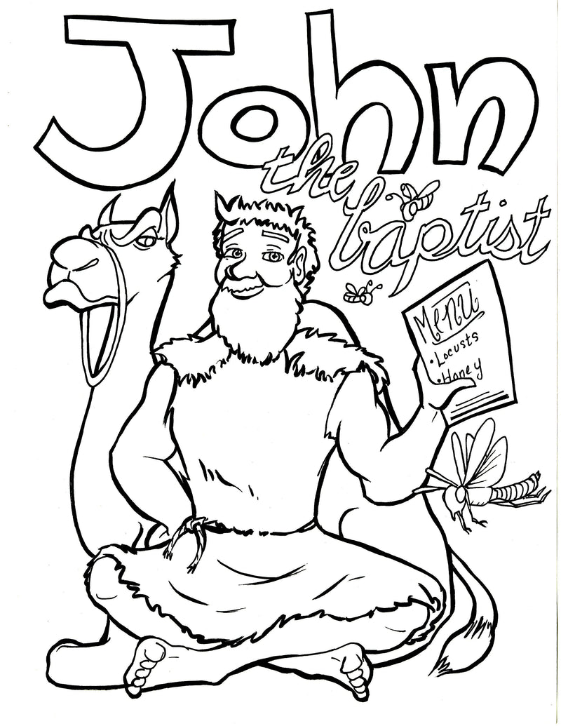 Load image into Gallery viewer, John The Baptist Coloring Page