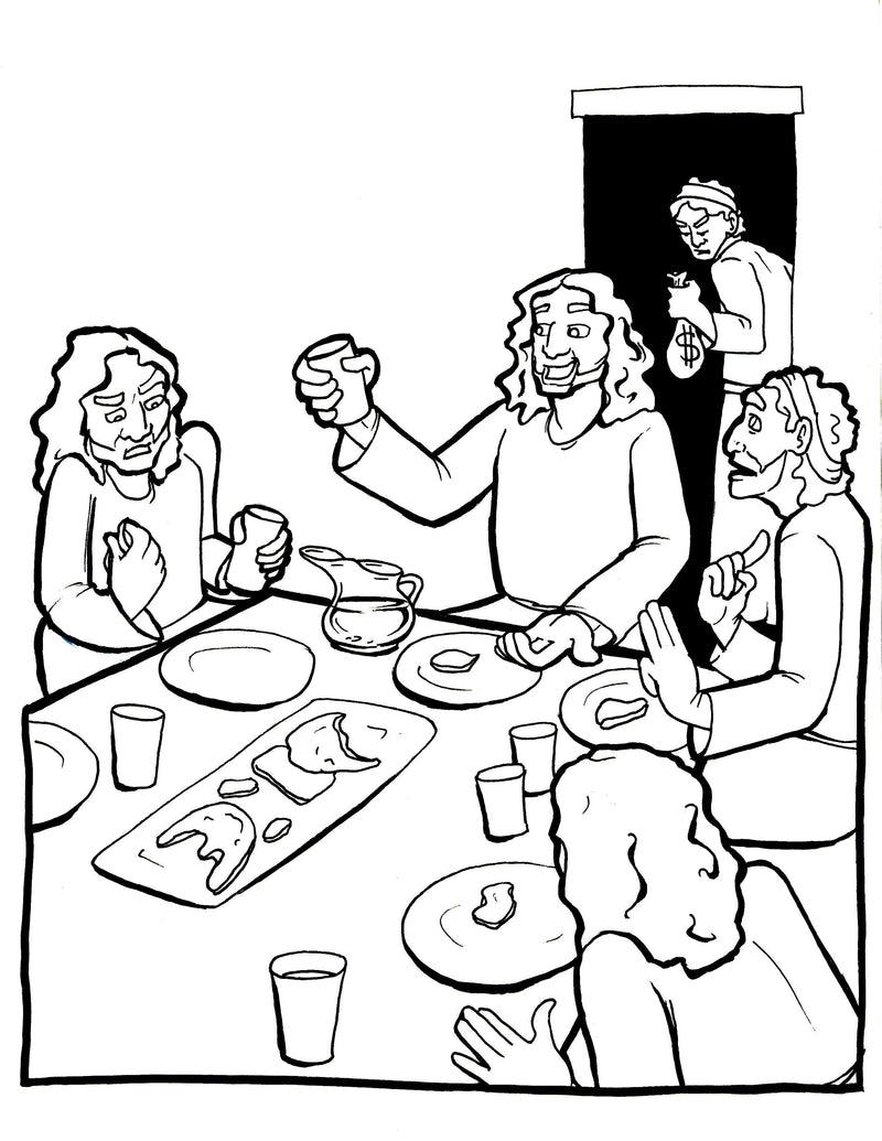 Load image into Gallery viewer, Last Supper Coloring Page