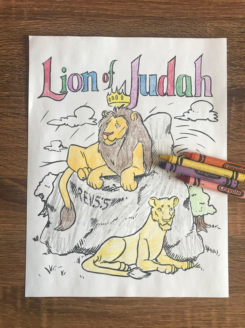 Load image into Gallery viewer, Lion of Judah Coloring Page