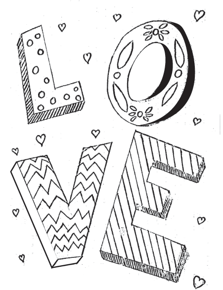 Load image into Gallery viewer, FREE "Love" Coloring Page