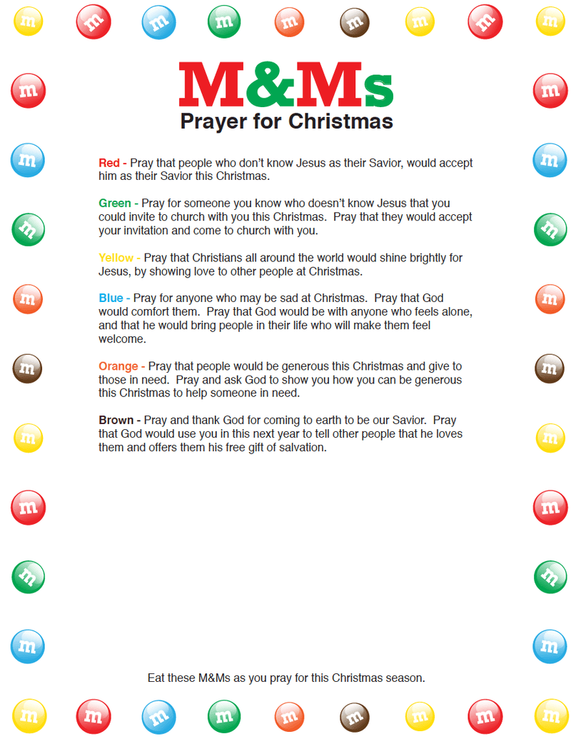 Load image into Gallery viewer, M&Ms Christmas Prayer