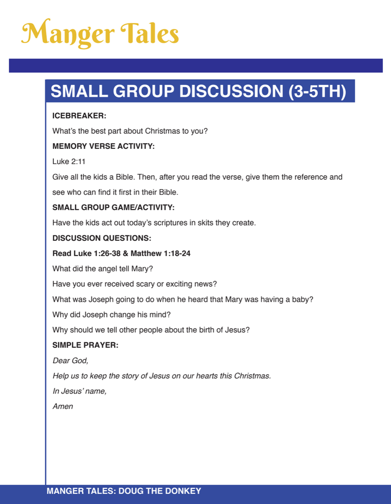 Load image into Gallery viewer, Manger Tales 4-Week Christmas Children's Ministry Curriculum - Children's Ministry Deals
