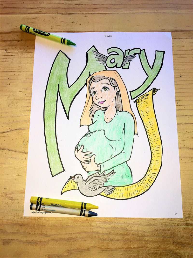 Load image into Gallery viewer, Mary Coloring Page