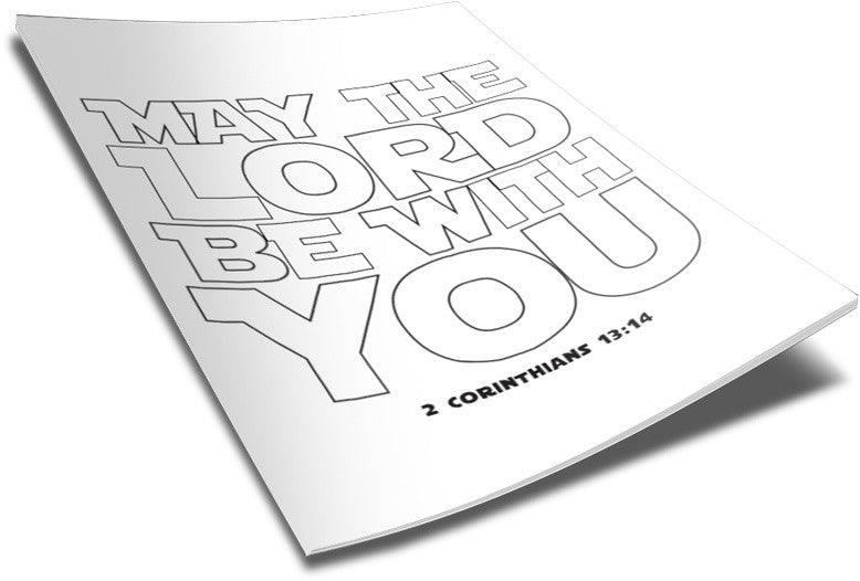 Load image into Gallery viewer, FREE May The Lord Be With You Coloring Page