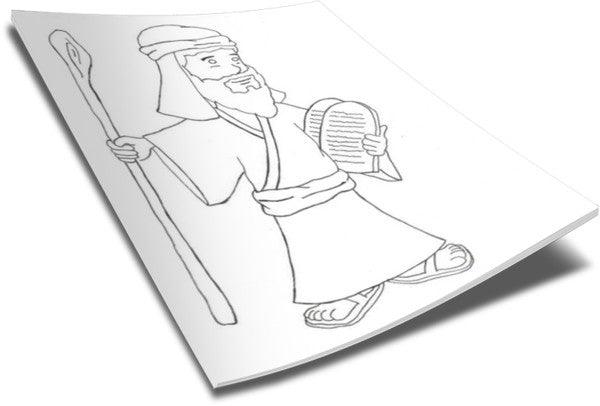 Load image into Gallery viewer, Moses Coloring Page