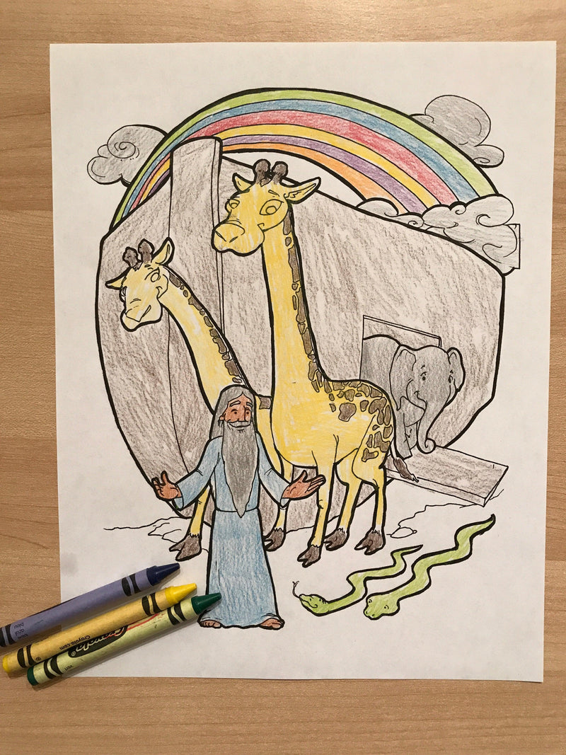Load image into Gallery viewer, Noah's Ark Coloring Page