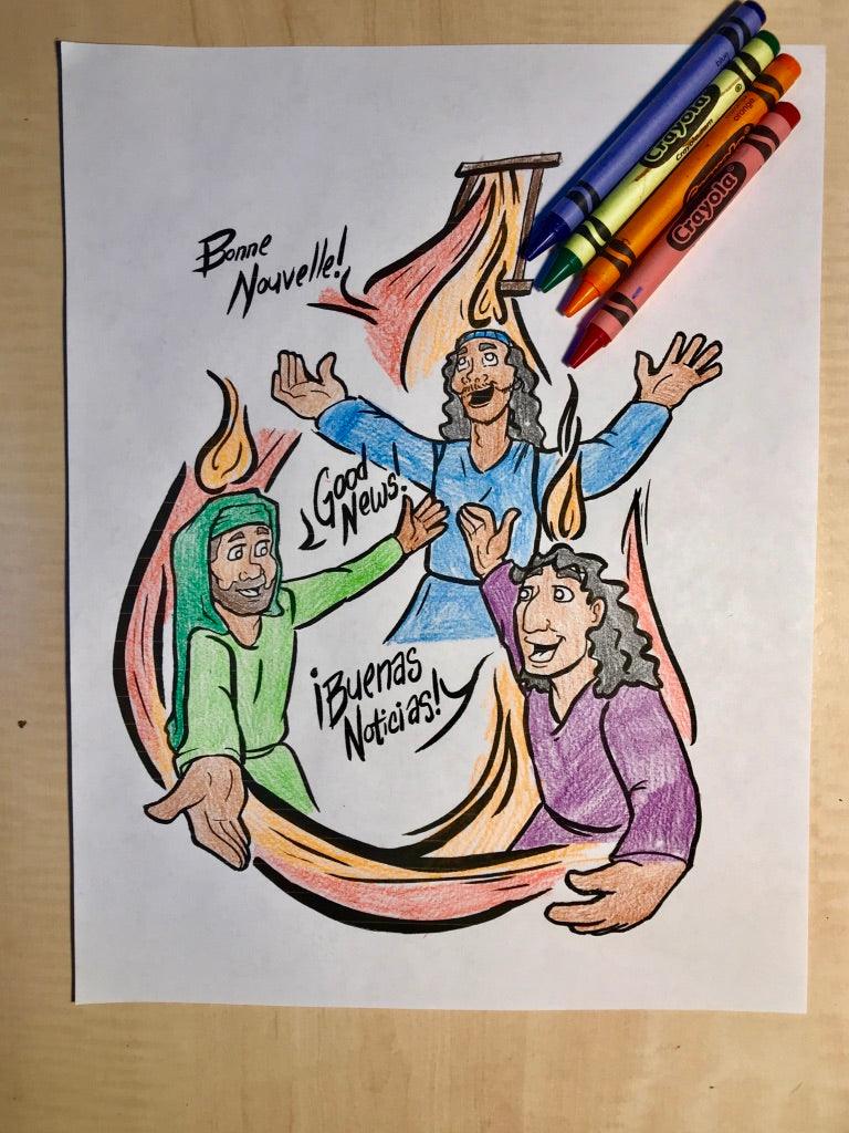 Load image into Gallery viewer, FREE Pentecost Coloring Page