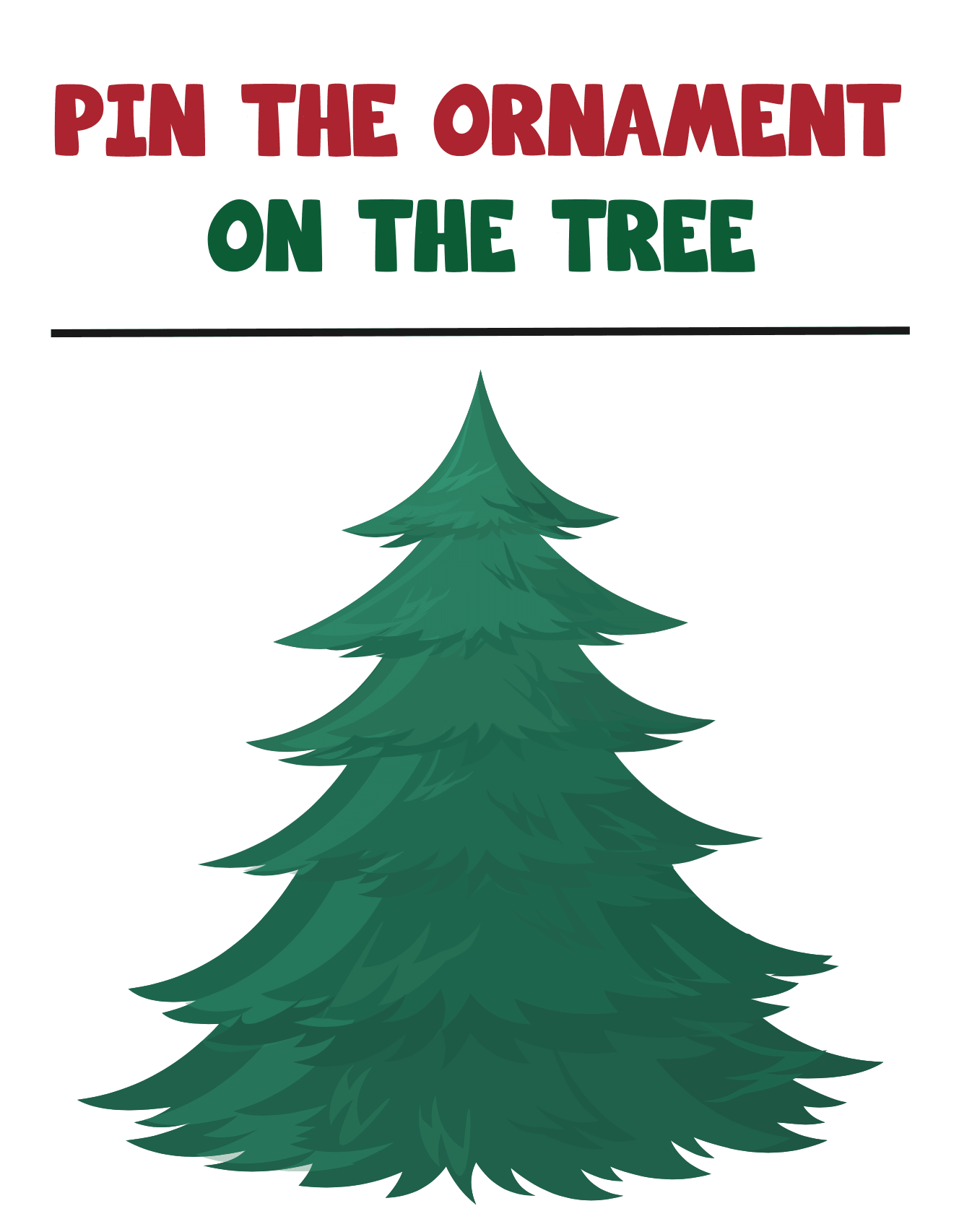 Pin The Ornament On The Tree Printable Game – Children's Ministry Deals
