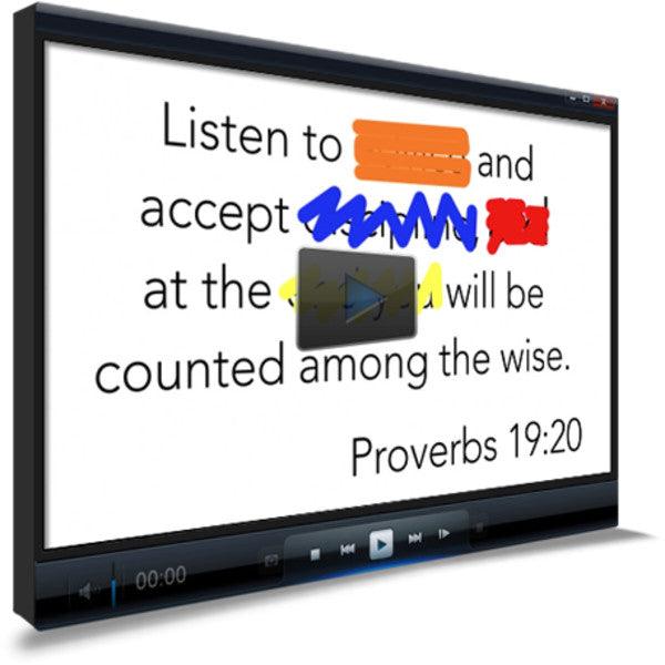Proverbs 19:20 Memory Verse Video