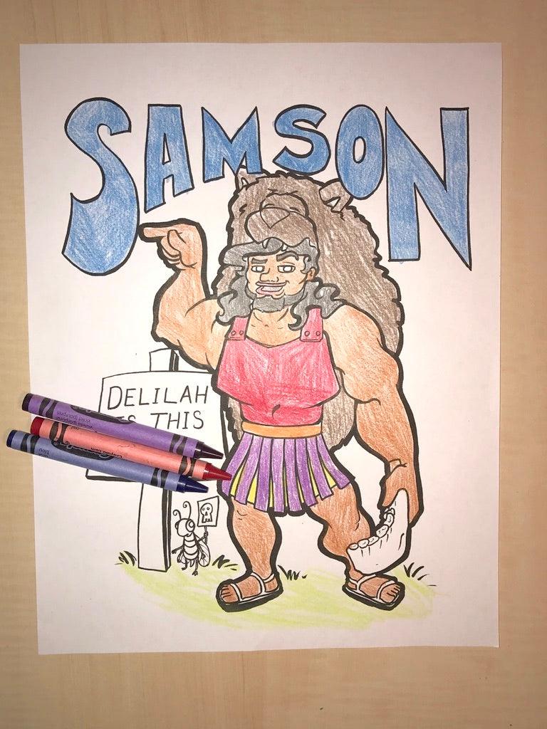 Load image into Gallery viewer, Samson Coloring Page