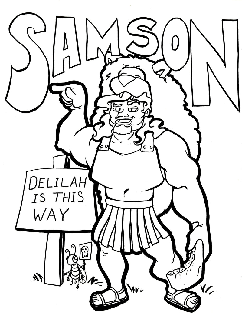 Load image into Gallery viewer, Samson Coloring Page