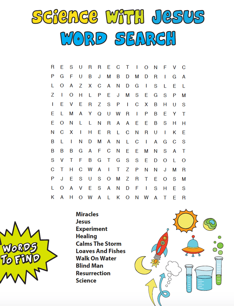 Load image into Gallery viewer, Science With Jesus Word Search