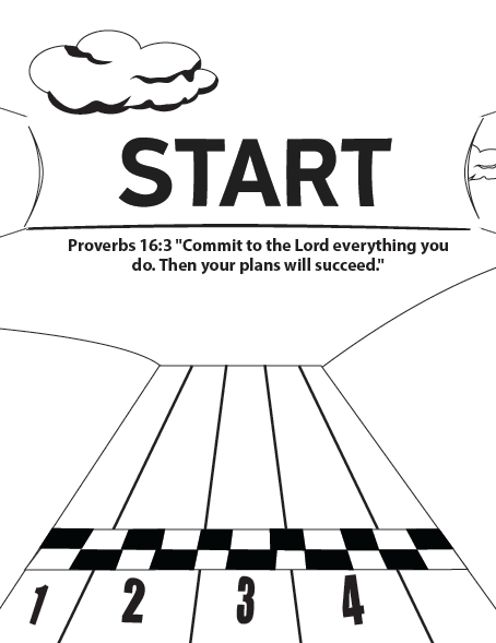 Load image into Gallery viewer, FREE Starting Line Coloring Page