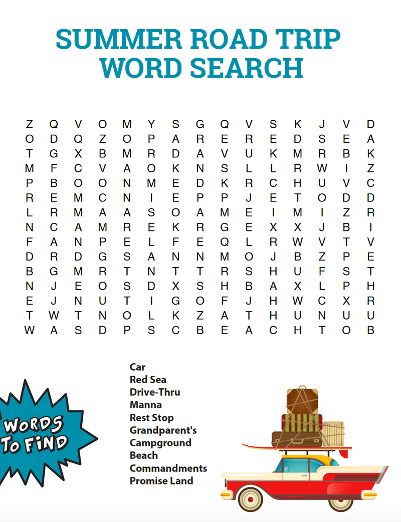 Load image into Gallery viewer, Summer Road Trip Word Search