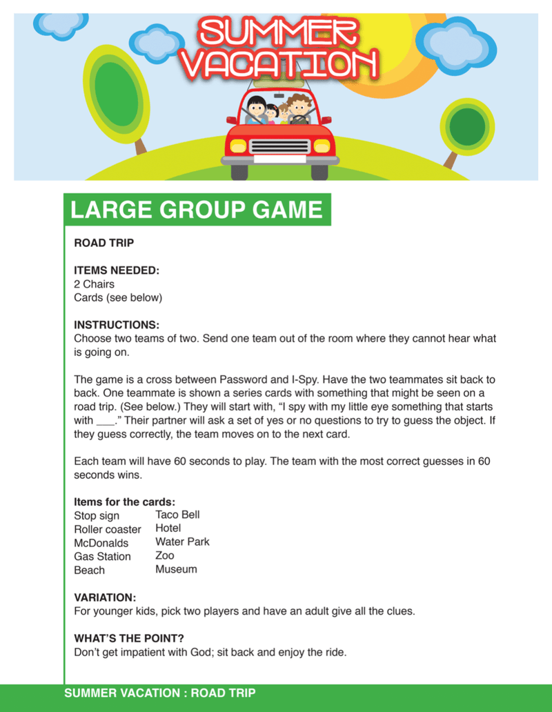 Load image into Gallery viewer, Summer Vacation 8-Week Children's Ministry Curriculum - Children's Ministry Deals