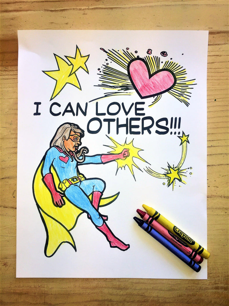 Load image into Gallery viewer, FREE Superhero Girl Coloring Page