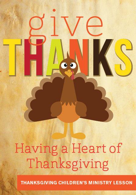 Thanksgiving Children's Church Lesson