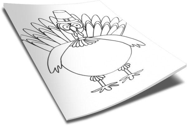 Load image into Gallery viewer, FREE Thanksgiving Coloring Page - Turkey