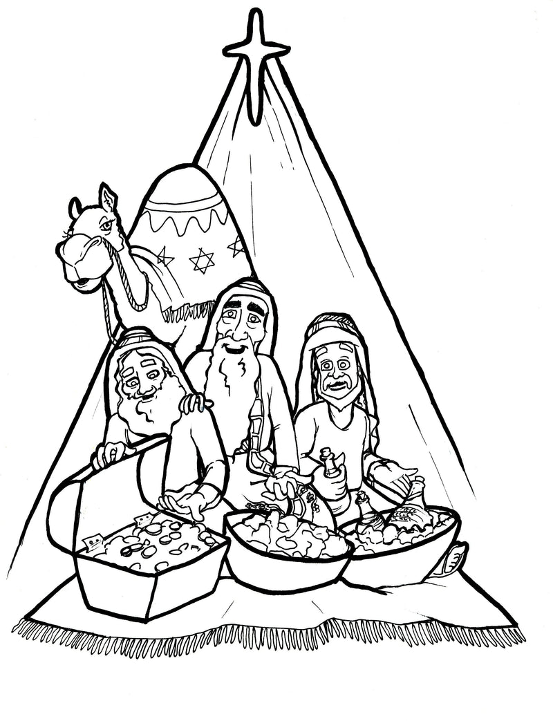 Load image into Gallery viewer, The 3 Kings Coloring Page