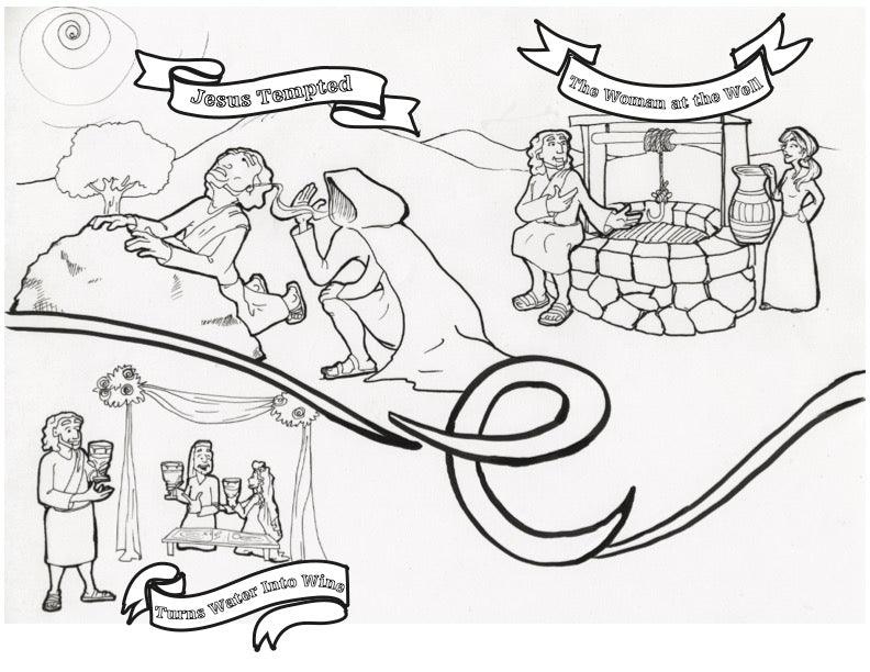 Load image into Gallery viewer, The Life Of Jesus Timeline Coloring Pages - Children's Ministry Deals