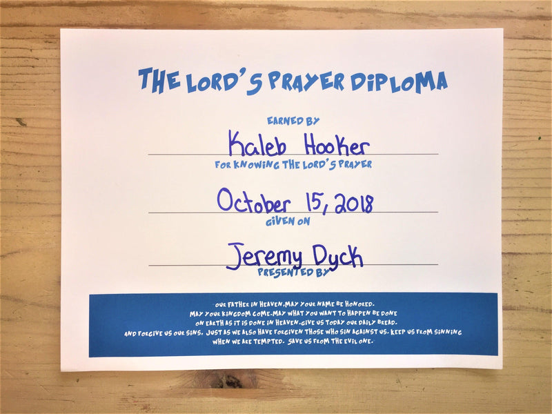 Load image into Gallery viewer, The Lord's Prayer Diploma - Children's Ministry Deals