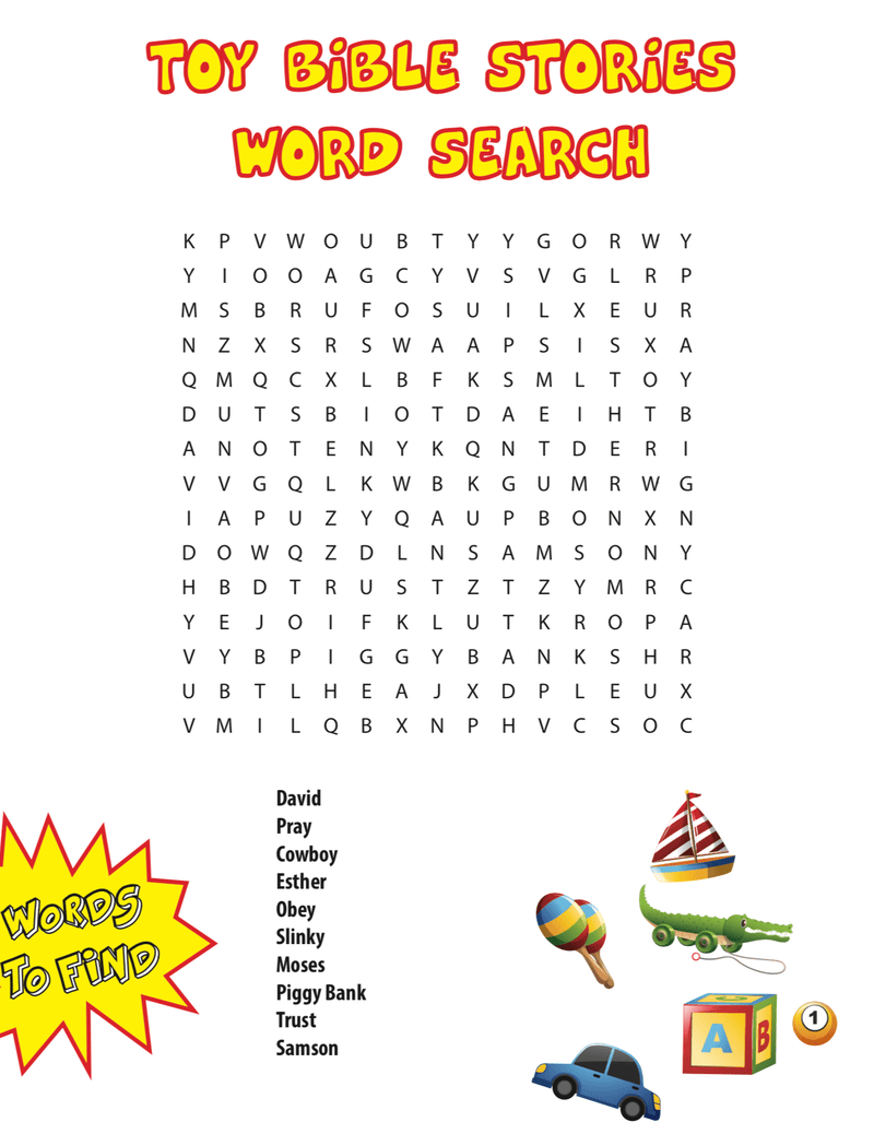 Toy Bible Stories Word Search