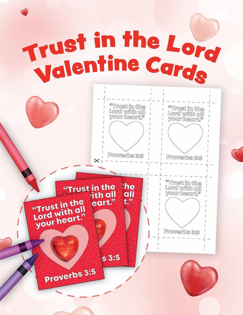 Trust In The Lord Valentine Cards - Children's Ministry Deals