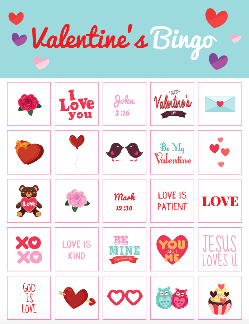 Load image into Gallery viewer, Valentine's Day Bingo Game