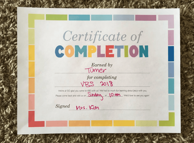 Load image into Gallery viewer, VBS Certificate of Completion