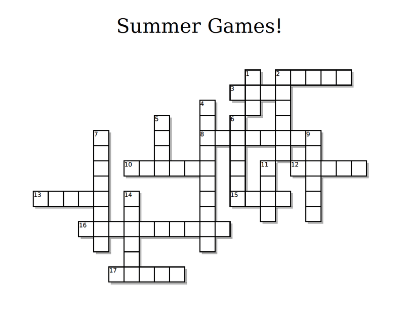 FREE Olympics Crossword Puzzle