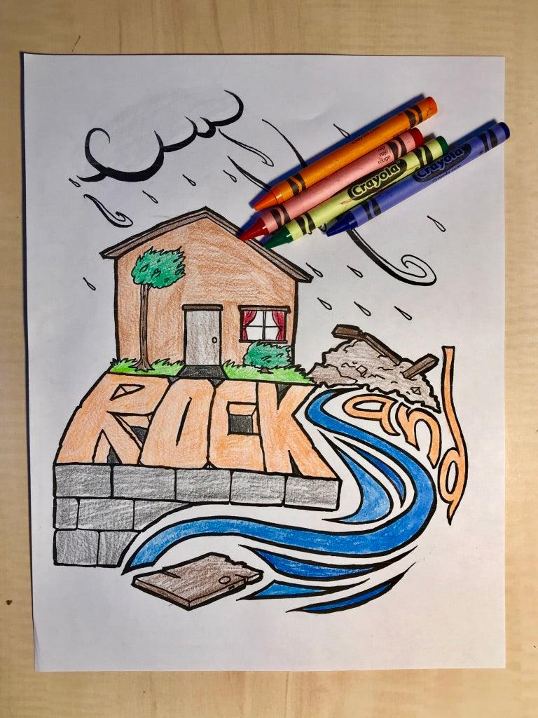 Load image into Gallery viewer, Wise and Foolish Builders Coloring Page