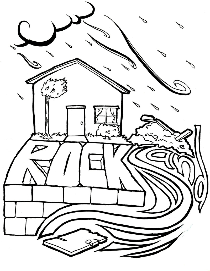 Load image into Gallery viewer, Wise and Foolish Builders Coloring Page