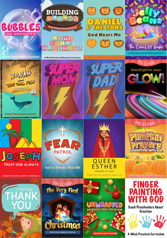 2025 January-December 52-Week Preschool Ministry Curriculum Bundle
