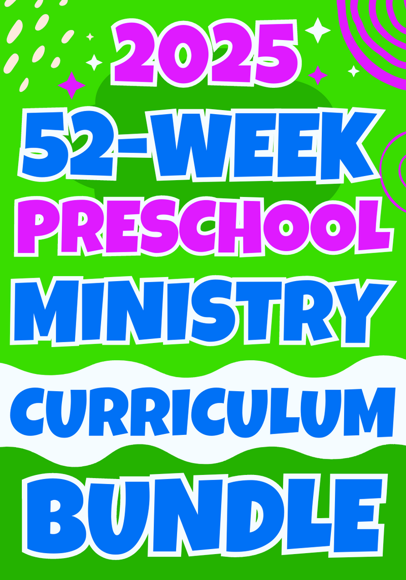 Load image into Gallery viewer, 2025 January-December 52-Week Preschool Ministry Curriculum Bundle
