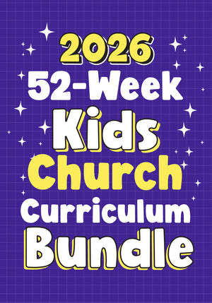 2026 January-December 52-Week Kids Church Curriculum Bundle