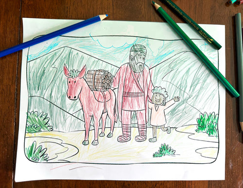Abraham and Isaac Coloring Page