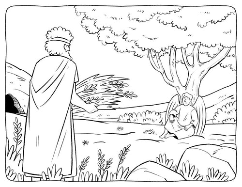 The Angel And Gideon Coloring Page