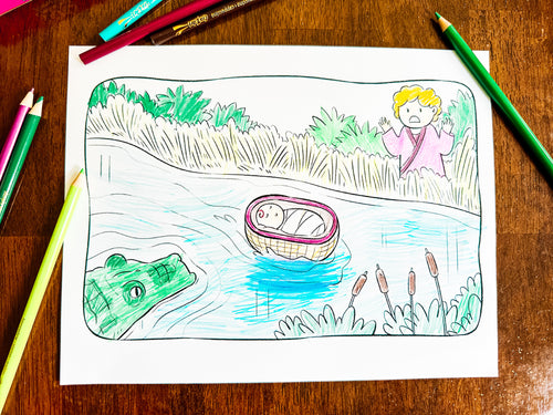 Baby Moses Coloring Page