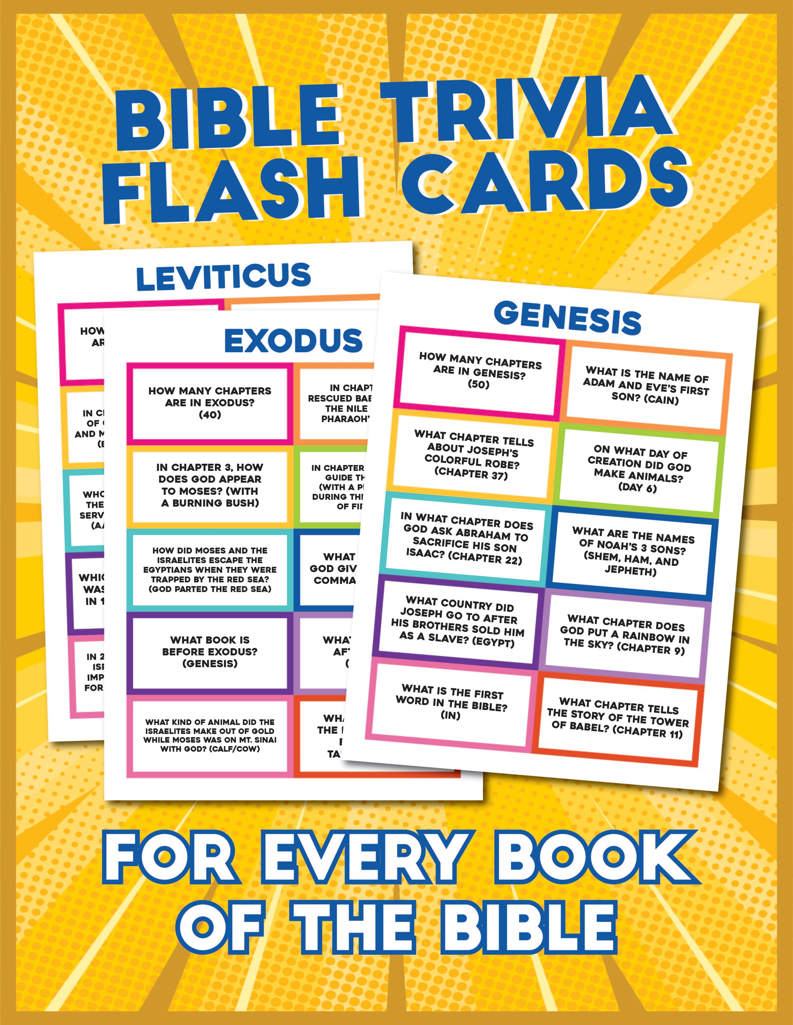 Trivia Questions Flash Cards Bible Trivia Flash Cards – Children's Ministry Deals
