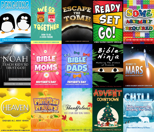 2025 January-December 52-Week Kids Church Curriculum Bundle