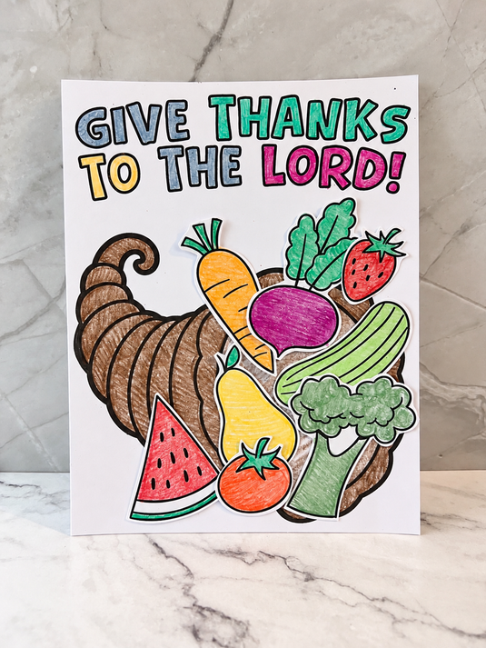FREE Thanksgiving Cornucopia Craft