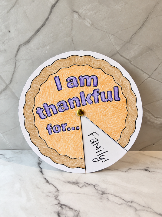 FREE Gratitude Pie Craft