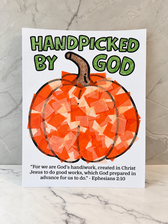 FREE Tissue Paper Pumpkin Craft