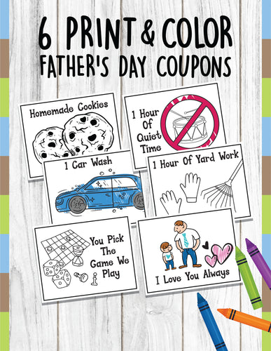 Father's Day Print & Color Coupons