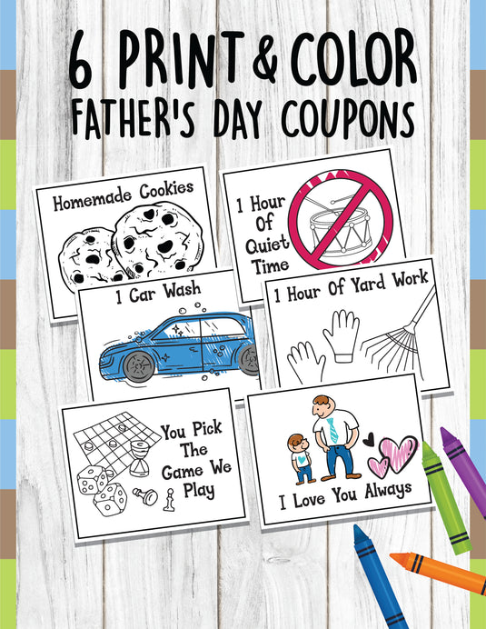 Father's Day Print & Color Coupons