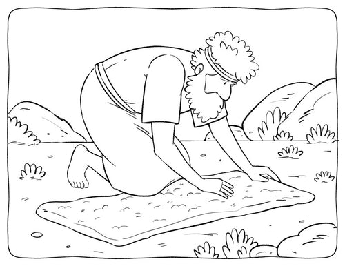 Gideon's Fleece Coloring Page