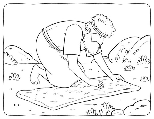Gideon's Fleece Coloring Page